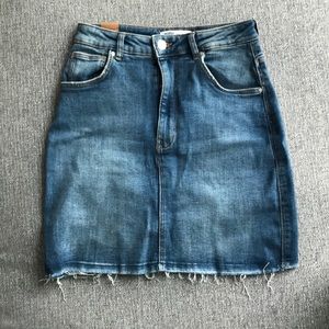 Zara high waisted jean skirt